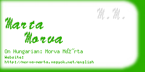 marta morva business card